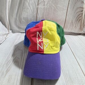 Nike Heritage 86 Strapback Hat NY Vs NY Colorblock Rainbow Cotton Vintage